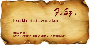 Fuith Szilveszter névjegykártya